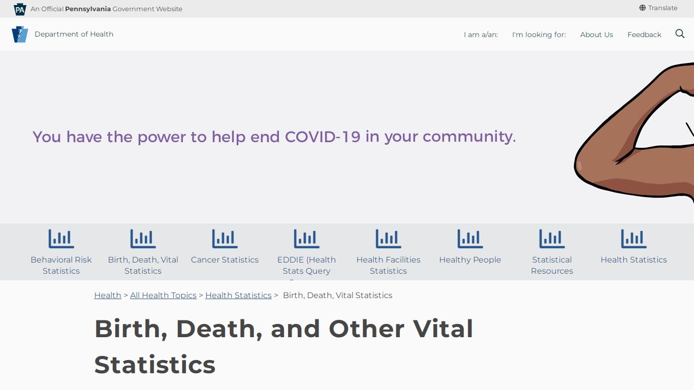 Birth, Death, and Other Vital Statistics - Department of Health